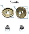 Beefed Up Heavy Duty Steel Spur Gear Set 48P 86T size details for 1/10 Traxxas Slash 2WD Rustler Stampede with 19T and 21T pinions