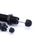 Hydraulic Buffer Mechanical Parts Short Set In Various Sizes AC0604 to AC1005, black metal and rubber components for industrial use.
