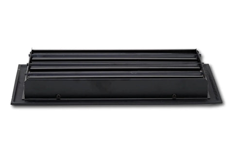 4 X 10 Cast Aluminum Contemporary Vent Cover In Black For Floor And Wall Registers With Adjustable Dampers And Durable Finish