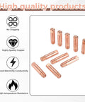 Top Rated 30 Pcs 0.023 Mig Welding Contact Tips For Guns featuring copper tips showing no clogging and high-temperature resistance.