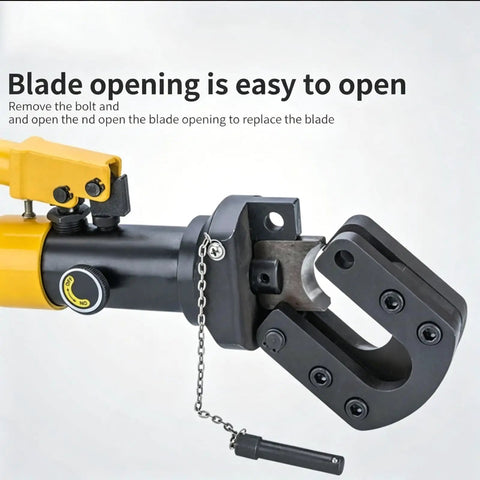 Rugged Hydraulic Cable Cutter 10 Ton Manual Steel Bar Shear Heavy Duty Cutting Tool For 30 Millimeter Wire Rope Built To Last Industrial Cutter For Reinforced Concrete Wire Rope Steel Strand And Iron Chain, blade head open