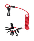 Universal Boat Kill Switch Key Set with Rugged Safety Lanyard Cord Replacement for Mercury Yamaha Honda Tohatsu Engines