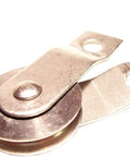 Beefy Two And One-Half Inch Stainless Split Bracket Wire Rope Pulley For Three Sixteenth Inch Cable Heavy Duty Steel Sheave Mounting Hole