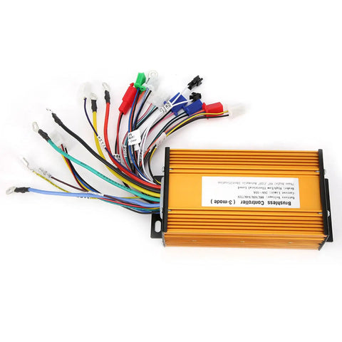 Heavy Duty Brushless Speed Controller For Electric Scooters Rides Like Butter With Smooth Throttle Response And Three Mode Options showing wiring for installation.