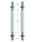 2Pcs Heavy Duty 8Mm Tie Rod Ball Joint Steering Tie Rod Sway Bar Heim Joint M8 Rod End Bolt Kit dimensions shown.