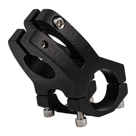 Black T Shaped Electric Scooter Handlebar With Folding Stem 59cm Metal Bar Fits 22 Point 2mm Fork And 23 Point 5mm Or 25mm Clamp Options Replacement Part For Upgraded Ride Durable Alloy - Closeup of clamp