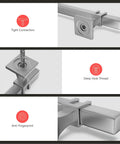 Close-up of 25 Pack Black Cabinet Pulls 3 Inch Kitchen Handles Modern Square Hardware with tight connection and deep hole thread feature.