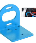 Blue metal RC motor mounting bracket for 540/3660/3650 motors; adjustable base with screw holes.