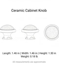 Crackle Finish Ceramic Cabinet Knobs With Heavy Duty Zinc Alloy Core Decorative Furniture Hardware showing dimensions and design details.