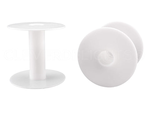 2 Inch White Plastic Spools 16 Pack Empty Spools For Storing Ribbon Thread Cord Rope Wire String Chain And Jewelry Making Supplies