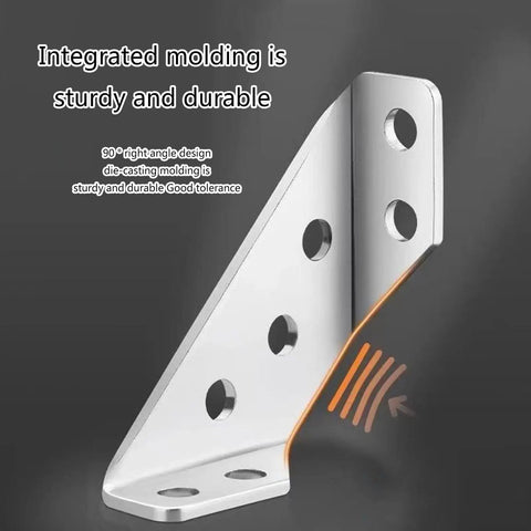 Sturdy Furniture Corner Connectors For Secure Wood Joints, showing durable metal construction with multiple holes for installation.