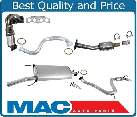 Toyota Rav4 2.4L Front And Rear Exhaust System Replacement Parts Drop In Full Converters Kit For 2006 2007 2008 SUV with hardware
