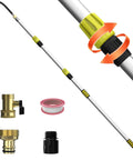 All In One Gutter Cleaning Kit With Telescopic Pole Reaching Up To 24 Feet Flexible Wand And Adjustable Flow Shut Off components