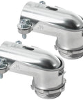 2 Pack 3/4 Inch Flexible Metal Conduit Elbow 90 Degree Squeeze Connector Heavy Duty for electrical wiring installations.