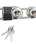 Beefy U Shaped Portable French Door Lock For Double Doors With Handles And Knobs All Metal Security Lock Fits One And A Half Inch Gap