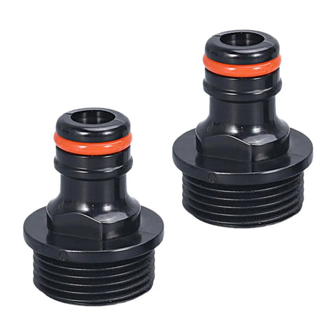 Pack of 2 Quick Connect Garden Hose Fittings Three Quarter Inch and One Half Inch Universal Water Connectors