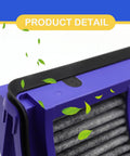 Close-up of edge of Two Pack True HEPA Filter Replacement With Activated Carbon For Dyson TP06 HP06 Air Purifier with leaves detail
