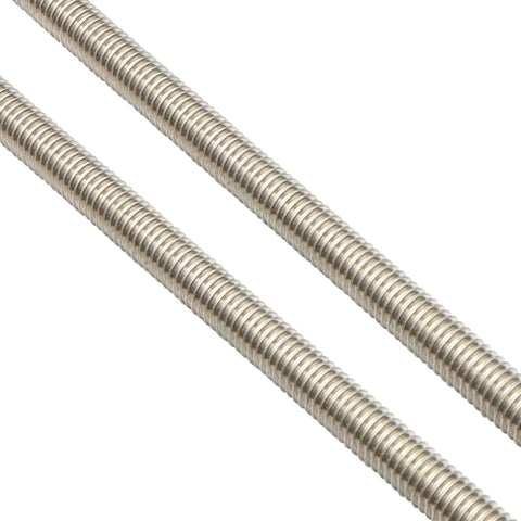 304 Stainless Steel Fully Threaded Rod Three Eighths Inch Diameter 12 Inch Length UNC 16 Threads Per Inch Set Of 4 Heavy Duty Rust Resistant