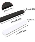 30-Piece Hat Size Reducer Tape Set For Hats And Caps, EVA Foam Reducing Strips, Black and White, Dimensions Shown
