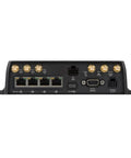 Back view of MP70 LTE-A Pro Mobile Router with 3x3 MIMO Wi-Fi 5, including Ethernet ports and connection interfaces.