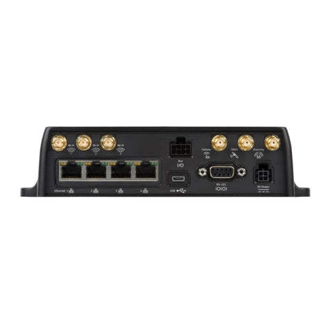 Back view of MP70 LTE-A Pro Mobile Router with 3x3 MIMO Wi-Fi 5, including Ethernet ports and connection interfaces.