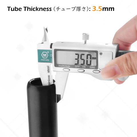 Measuring tube thickness of Beefy Aluminum Bike Seat Post 350mm Length With 25.4mm 27.2mm 28.6mm 30.4mm 30.8mm 31.6mm Diameters