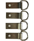 Four Pack Saddle Repair Clip And Dee Ring Set One And A Half Inch Clip Five Eighth Inch D Ring Nickel Plated Easy To Install