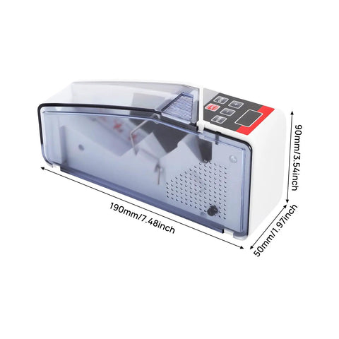 On The Go Money Counter Machine That Slams Through 600 Bills Per Minute With LED Display 100 To 240V Portable Cash Counter