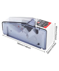 Compact Efficient Money Counting Machine With LED Display Counts 600 Bills Per Minute Portable Cash Counter dimensions shown