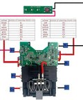 Real Deal 15 Cell 21700 Lithium Battery Case Storage Box With Smart Protection Board For 20V And 60V Power Tool connection diagram showing PCB layout and wiring.