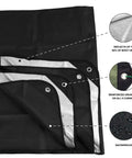 Rock Solid Insulated Tarp And Thermal Survival Blanket showing reinforced grommets, waterproof material, and heat reflective design.