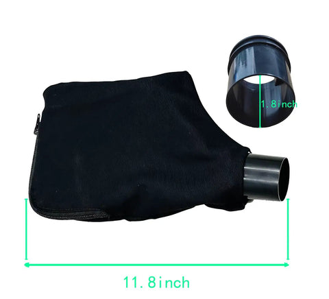 Heavy Duty Miter Saw Dust Collection Bags, 11.8 inch mesh sack with 1.8 inch connector, designed for clean workshop use.