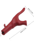 Red ergonomic Fencing Replacement Grip And Stable Handle For Foil Stainless Steel Build Easy Install Safe Hand Guard, side view