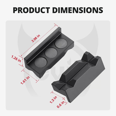 Product dimensions of Professional Grade 4 Inch Magnetic Vise Jaw Pads Crafted From Heavy Duty Solid Aluminum AN Fitting Protectors.