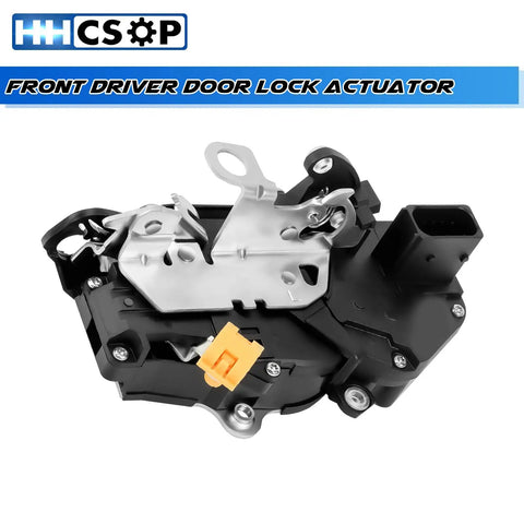 Front Left Driver Side Door Lock Actuator Motor For Chevy GMC SUVs And Trucks 2007 2008 2009 2010 2011 2012 2013 2014 Suburban Tahoe Silverado Avalanche Yukon XL Sierra Replacement black plastic and metal