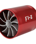 Double Turbine Air Intake Fan For Cars That Really Boost Airflow And Save Gas Metal Turbo Charger Style Intake High Flow Design With Durable Construction 6.0cm Inner Diameter 6.5cm Outer Diameter 7.5cm Length Easy Plug Install