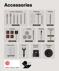 Amazon HOTO 4V cordless rotary tool kit accessories set for engraving, sanding, drilling, polishing.