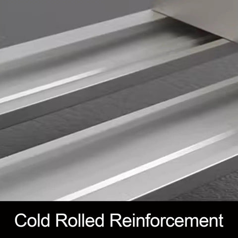 Close-up of cold rolled reinforcement on Heavy Duty Steel Forklift Pallets Built Like A Tank For Grindy Warehouse Operations.