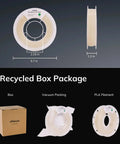 Recycled packaging of Glow In The Dark Multicolor Fast Change 3D Printer PLA Filament Bundle 1.75mm 5m Per Spool 200g Each 4 Pack