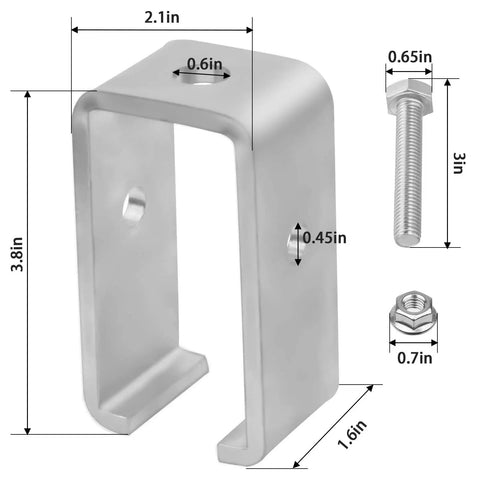 Heavy Duty Strut Channel Hanger Bracket Kit Rated To 1200 Pounds Fits Standard Steel Tracks Built Tough For Intermediate Support And Hoist Rigging Plug And Go Setup No Sweat Install Four Pack Bundle