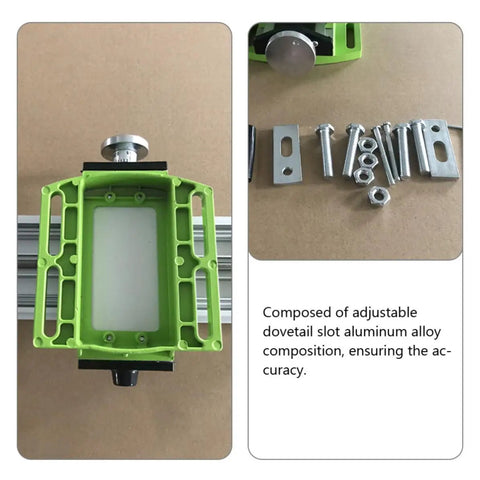 Portable Milling Machine Work Table Vise with Adjustable XY Compound Slide, shown with aluminum alloy construction and components.