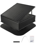 35W Solar Attic Fan With Auto Temp Control, 2400 CFM, weatherproof ventilation unit with MPPT solar panel for metal roofs