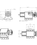 Top Tier Cnc Fourth Axis Rotary Table Ready To Roll With Harmonic Reducer Gearbox And Er40 Chuck Nema 23 Stepper Motor dimensions diagram
