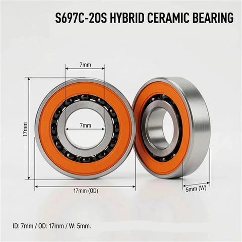 RC Car Ceramic Bearings 5x13x4 2RS Hybrid Ball Set For High Performance Rigs Ultra Smooth Spin Dust Water Sealed Wear Resistant