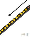 Long 12 Outlet Power Strip With 2100 Joules Surge Protector 6Ft Flat Plug Wide Spaced Outlets Overload Protection Switch