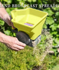 Handheld Grass Seed Spreader For Lawns And Gardens Reusable Fertilizer And Salt Broadcast Spreader Ergonomic Grip