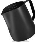 20 Oz Milk Frother Pitcher For Espresso And Latte Art Pen For Foam Stainless Steel Steaming Cup With Nonstick Coating Black