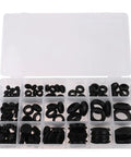 All Purpose Grommet And Rubber Gasket Kit 125 Piece Black Seal Box Heat Resistant Seals For Hoses Faucets Car And Bearing Applications Replacement Ideal For Plumbing Automotive And DIY Projects Easy Install For Quick Fixes, open box