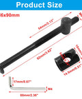 Heavy Duty M6 X 90mm Hex Drive Socket Furniture Barrel Screws And Barrel Nuts In Matte Black with hex wrench measurements.