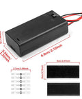 Straight Up AA Battery Holders With On Off Switch Delivering 3V Power For Quick Electronics Projects, showing dimensions and cord.